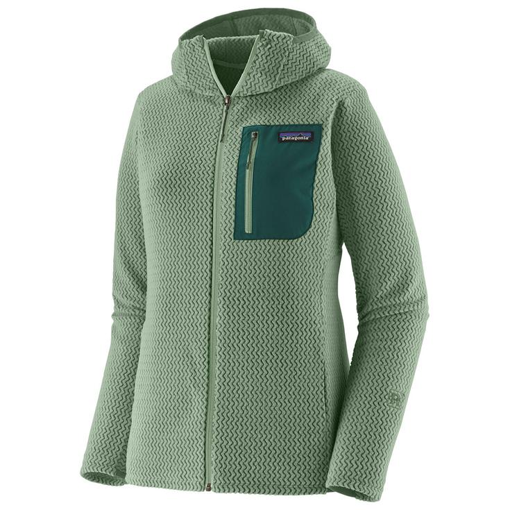 Patagonia Polaire W's R1 Air Full Zip Hoody Ellwood Green Présentation