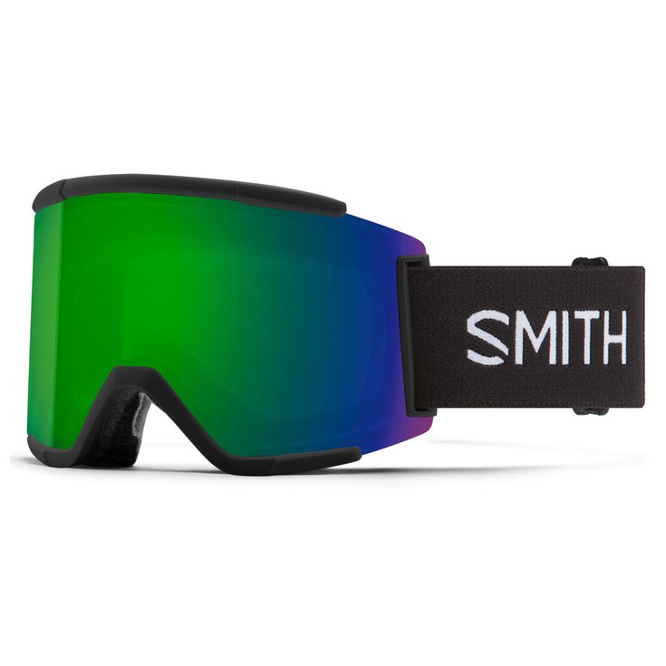 Smith Masque de Ski Squad Xl Black Chromapop Sun Green + Chromapop Storm Rose Flash Présentation