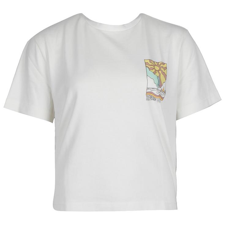 Bleubird Tee-shirt Canyon Cropped White Présentation