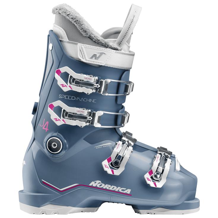 Nordica Chaussures de Ski Speedmachine J 4 Blue Light Blue Fuchsia Côté