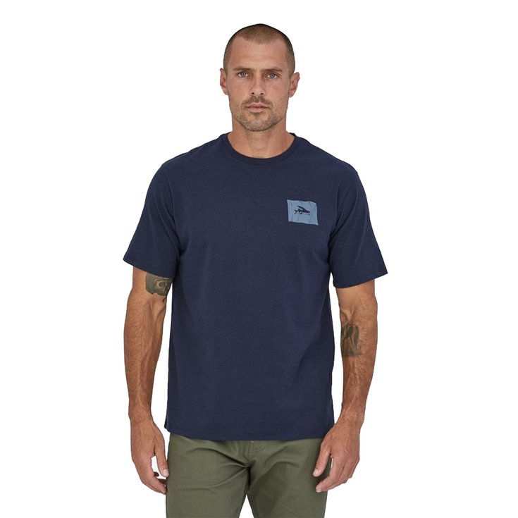 Patagonia Tee-shirt Fly the Flag Responsibili-Tee® - New Navy Dos