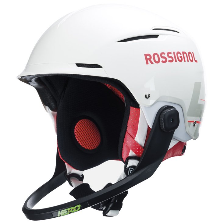 Rossignol Casque Hero Slalom Impacts + Chinguard White Présentation