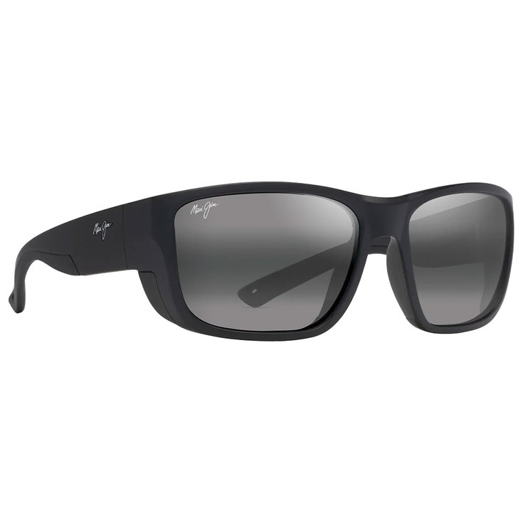 Maui Jim Lunettes de soleil Amberjack Noir Mat Neutral Grey Mineral Superthin Présentation