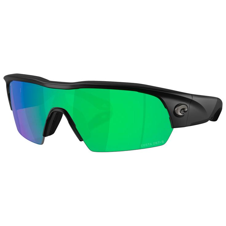 Costa Del Mar Lunettes de soleil Pilothouse Pro Matte Black Green Mirror Polarized Présentation