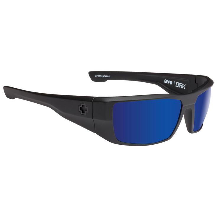 Spy Lunettes de soleil Dirk Matte Black Happy Bronze Polar Blue Mirror Présentation