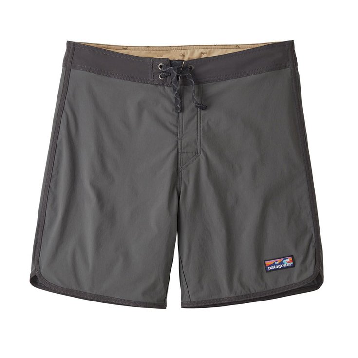 Patagonia Boardshort Homme Scallop Hem Stretch Wavefarer® Boardshorts - Forge Grey Côté