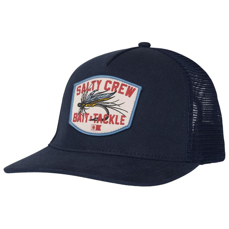 Salty Crew Casquettes Fishing Co Trucker Midnight Navy Présentation
