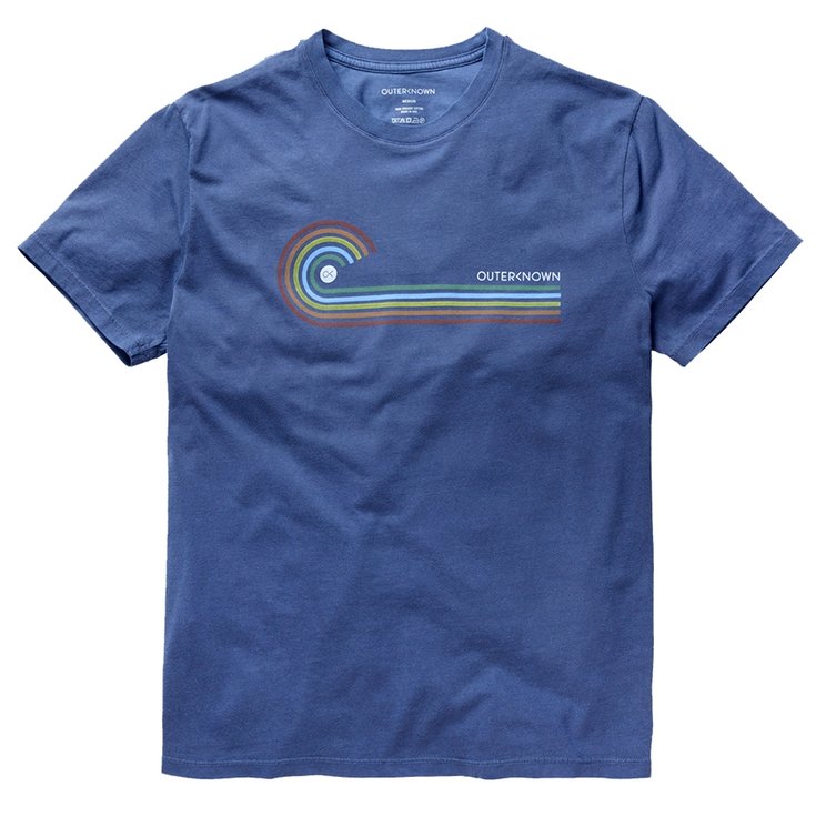 Outerknown Tee-shirt Rainbow Wave S/S - Admiral Blue Profil