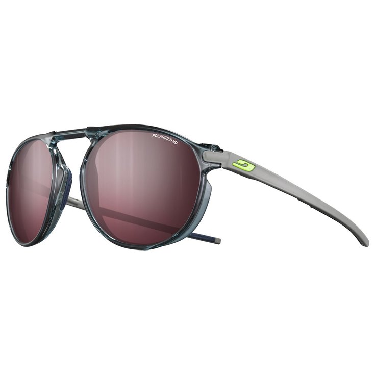 Julbo Lunettes de soleil Meta Translucide Brillant Bleu Gris Clair Spectron Hd 3 Polarized Présentation