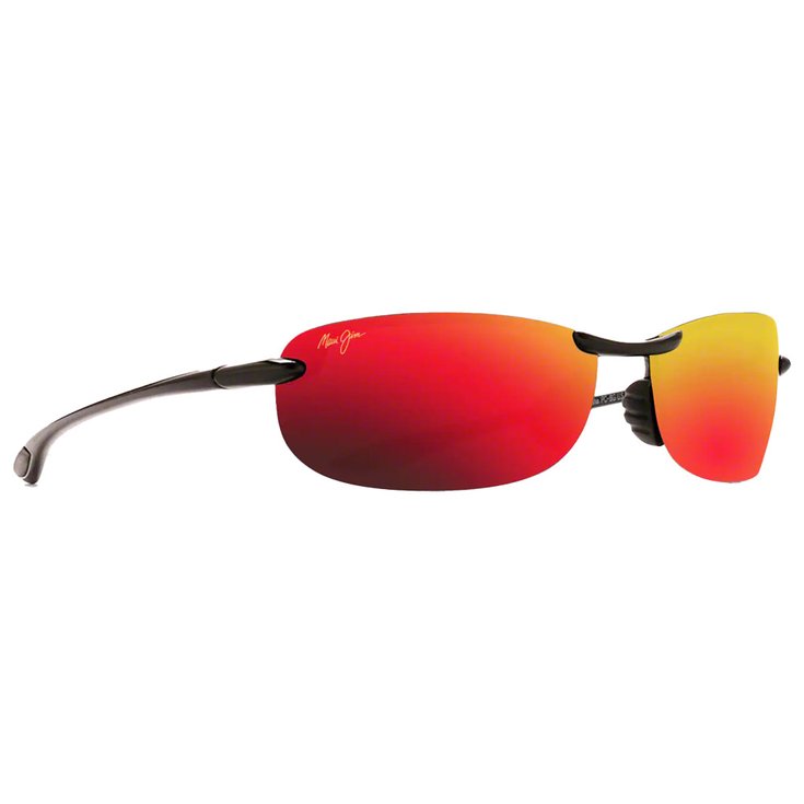 Maui Jim Lunettes de soleil Makaha Noir Brillant Hawaii Lava Présentation