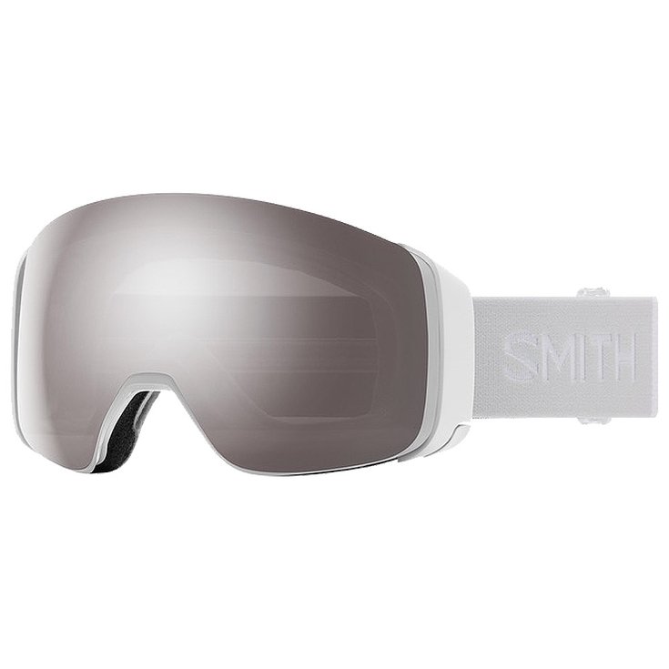 Smith Masque de Ski 4D Mag White Vapor Chromapop Sun Platinum Mirror + Chromapop Storm Rose Flash Présentation