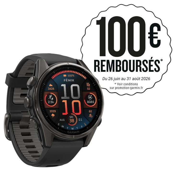 Garmin Montres GPS Fenix 8 Amoled Sapphire Titane Carbon Gray DLC Noir Gris Galet Présentation