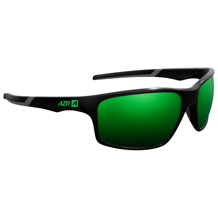 AZR Lunettes de soleil Fire Noire Mate Grise Multicouche Vert Présentation