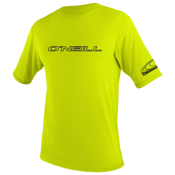 O'Neill Top Manches Courtes Youth Basic Skins S/S Sun Shirt Lime Présentation