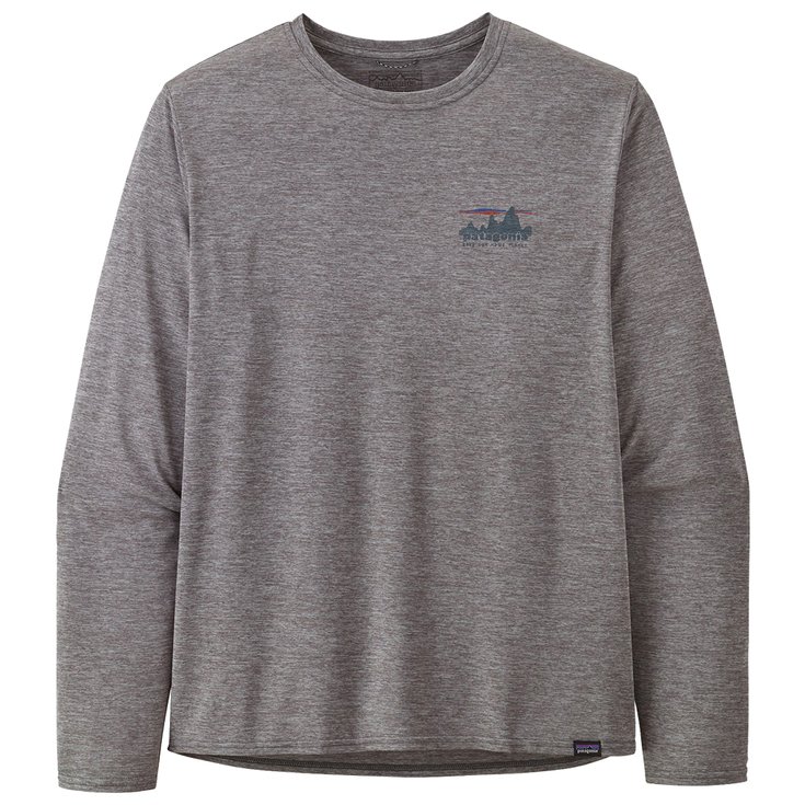 Patagonia Tee-shirt de rando M's L/S Capilene® Cool Daily Graphic 73 Skyline Feather Grey Présentation