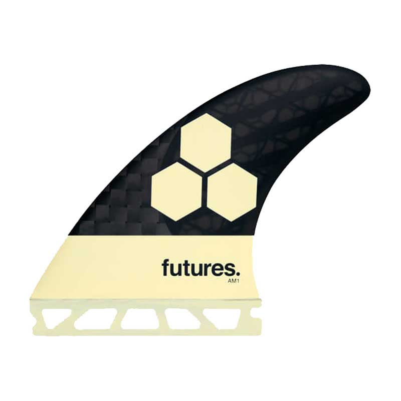 Futures Fins Ailerons Surf Blackstix - VII FAM1 Cream/Carbon Thruster Profil