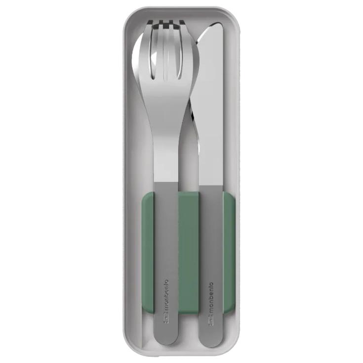 monbento Couverts Slim Box Green Natural Présentation