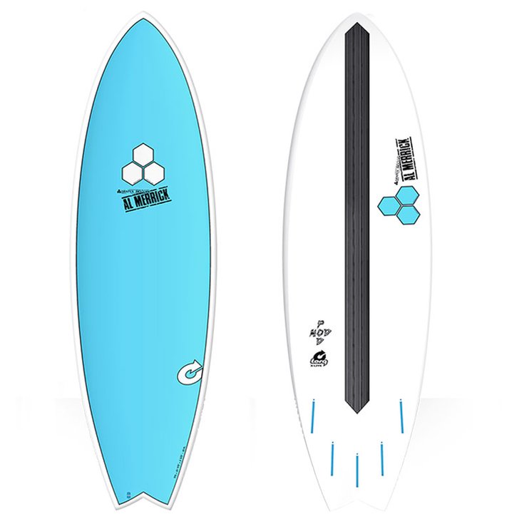 Channel Islands Board de Surf Torq Pod Mod Xlite - Blue / White Côté