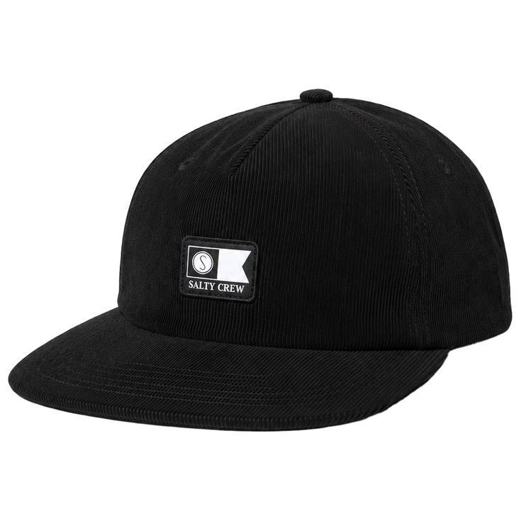 Salty Crew Casquettes Flagship Cord Snapback Black Présentation