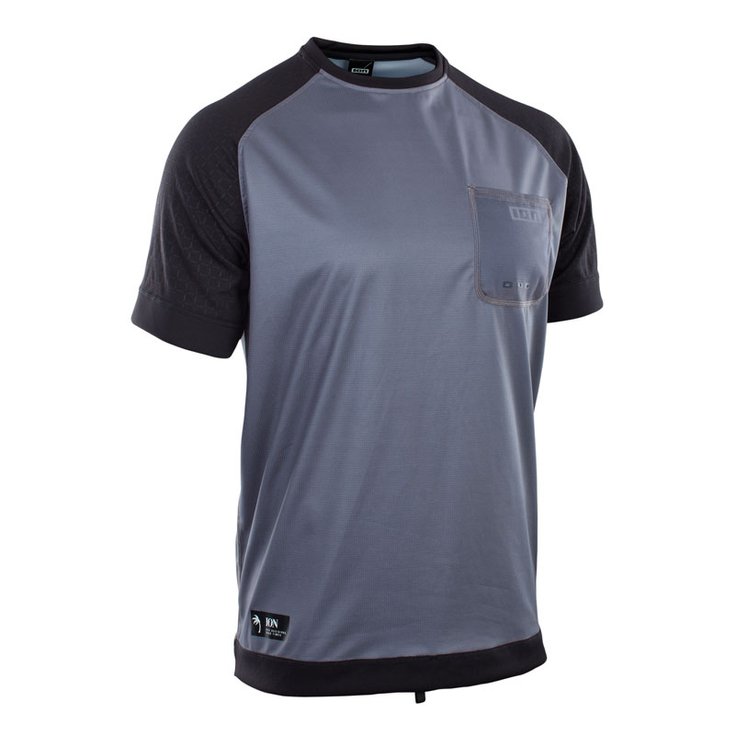Ion Top Manches Courtes Top Fibres Wetshirt Men SS 2021- Steel/Blue Black Profil