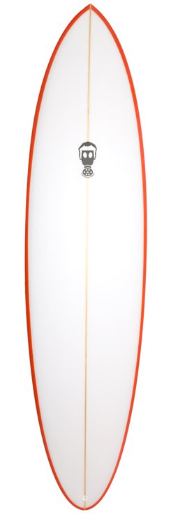 Phipps Board de Surf One Bad Egg Futures Fins White Orange Présentation