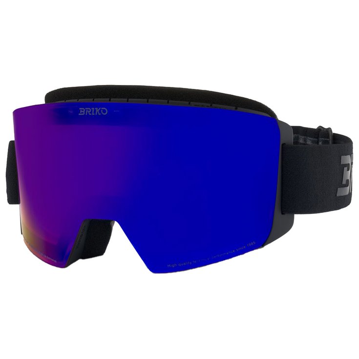 Briko Masque de Ski Titan 8 Sharp Lite Black Orange Base Blue Mirror + Yellow Présentation