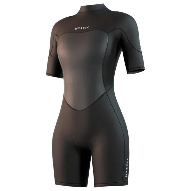 Mystic Shorty Brand Shorty Back Zip 3/2 Flatlock Black Présentation