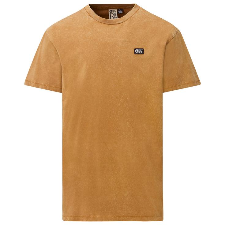 Picture Tee-shirt Allin Camel Coffee Washed Présentation