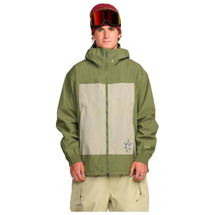 Volcom Blouson Ski Arthur 3 Layer Jacket Dark Olive Présentation
