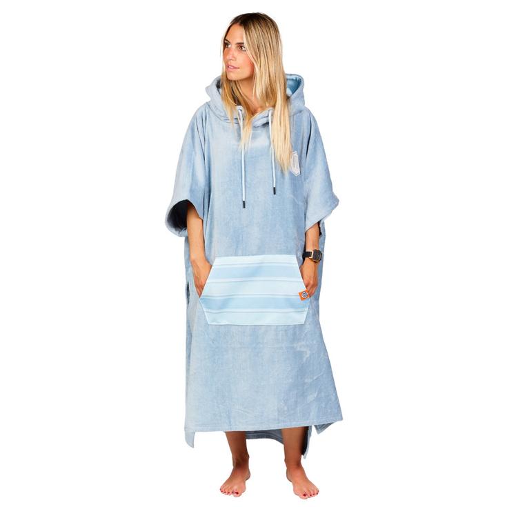 After Essentials Poncho Surf Jacquard Bleached Blue Présentation