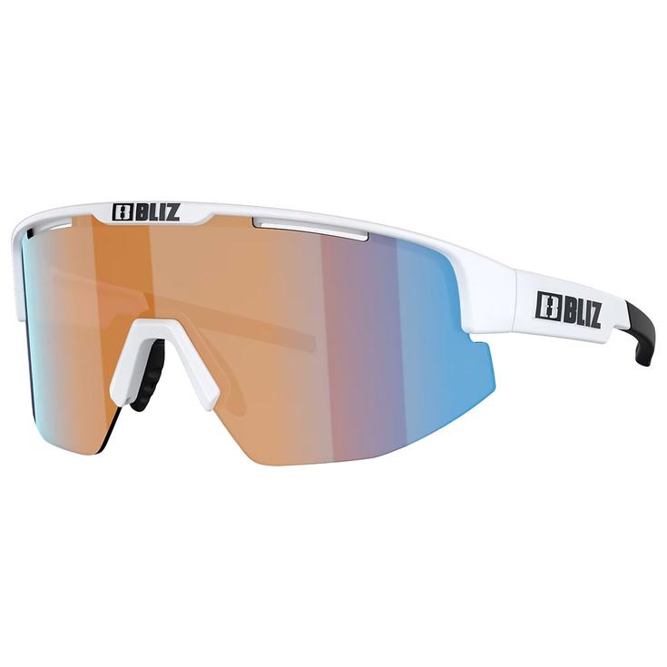 Bliz Lunettes de soleil Matrix Small Matte White Nano Optics Nordic Light Coral Orange Blue Multi Présentation
