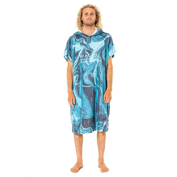 Rip Curl Poncho Surf Mix Up Print Hooded Towel Pacific Blue Présentation