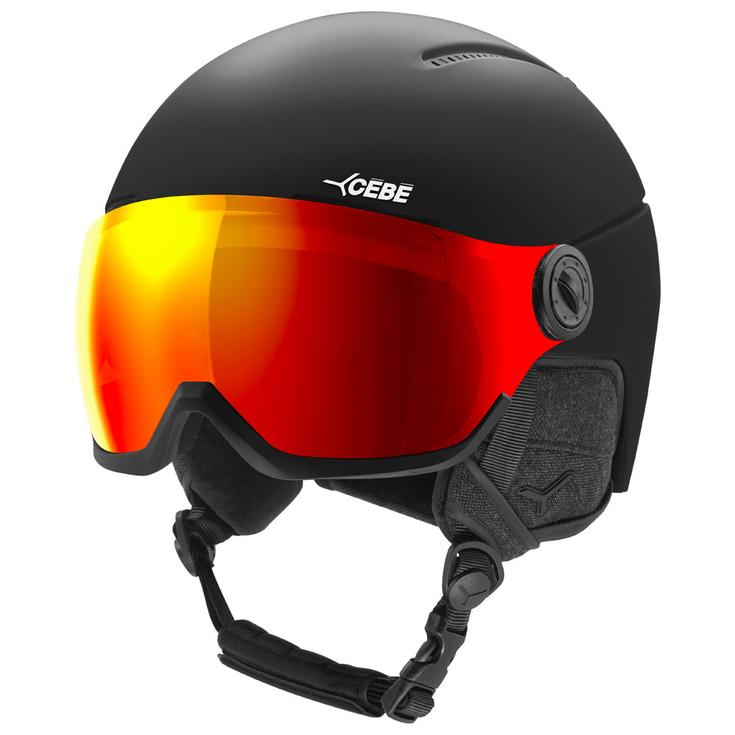 Cebe Casque de ski avec visière Rise Evo Black Red Revo Présentation