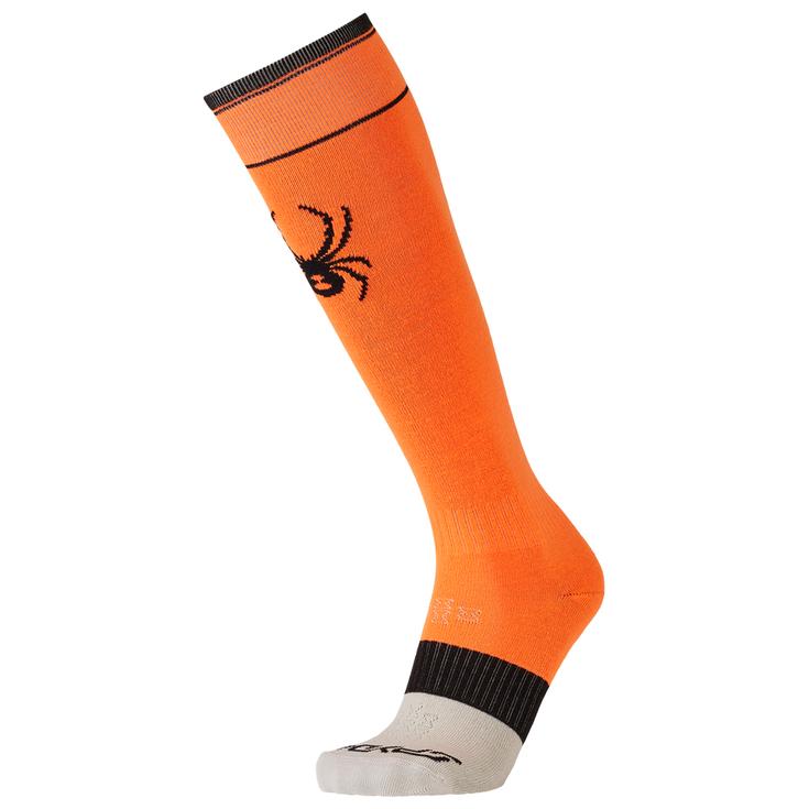 Spyder Chaussettes de ski Mens Pro Liner Ski Socks Fusion Orange Présentation