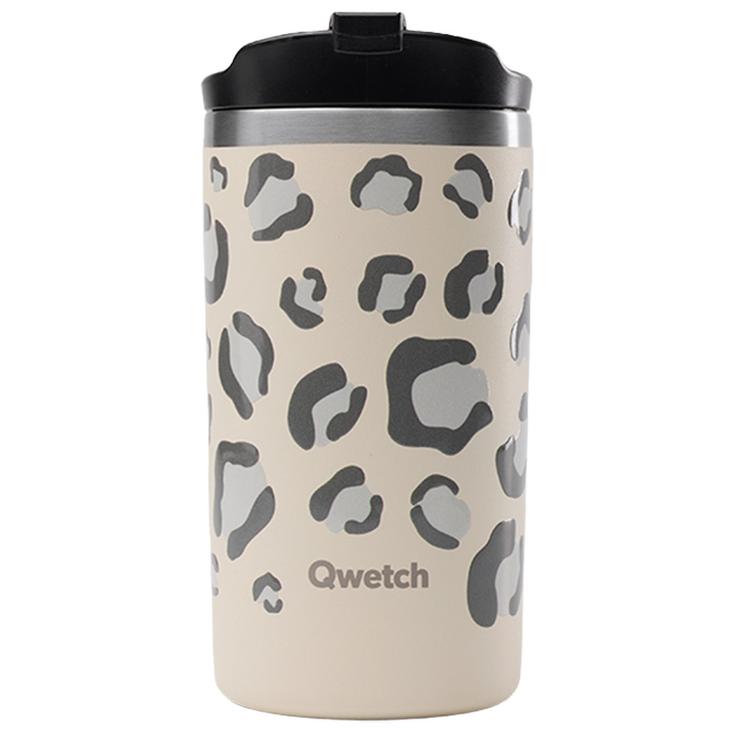 Qwetch Mug Travel Mug 350 ml Leopard Sable Présentation