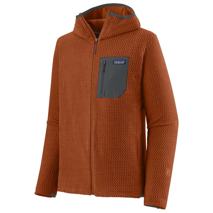 Patagonia Polaire M's R1 Air Full-Zip Hoody Robin Brown Présentation