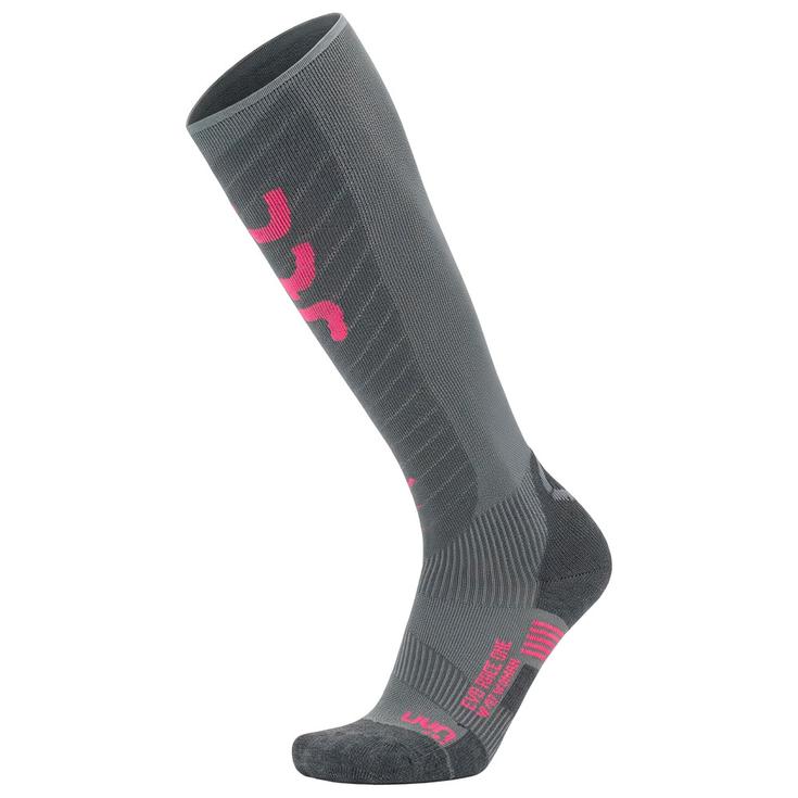 Uyn Chaussettes de ski Woman Ski Evo Race One Socks Grey Pink Présentation