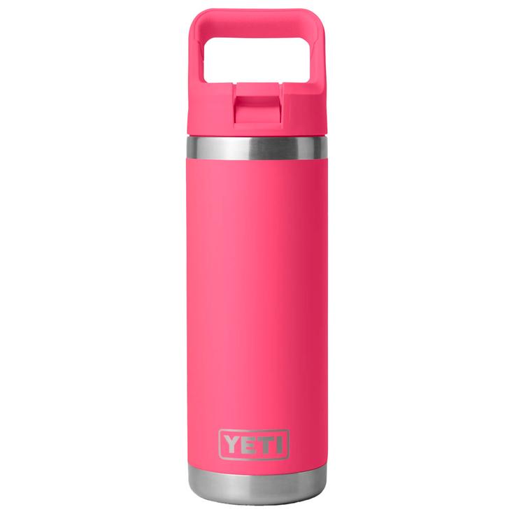 Yeti Gourde Rambler 18 Oz (532 ml) Straw Bottle Tropical Pink Présentation