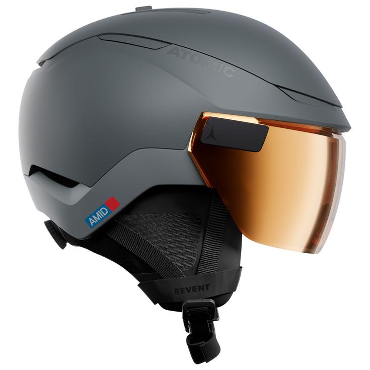 Atomic Casque de ski avec visière Revent Gt Amid Visor Hd Photo Slate Amber Gold Présentation