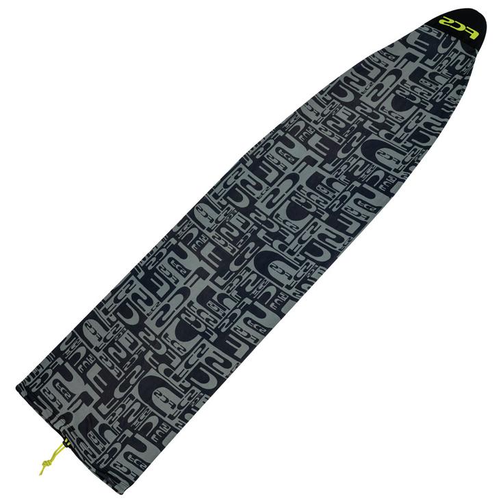 Fcs Housse Surf chaussette Stretch Fish Monogram Coal/Lime Présentation