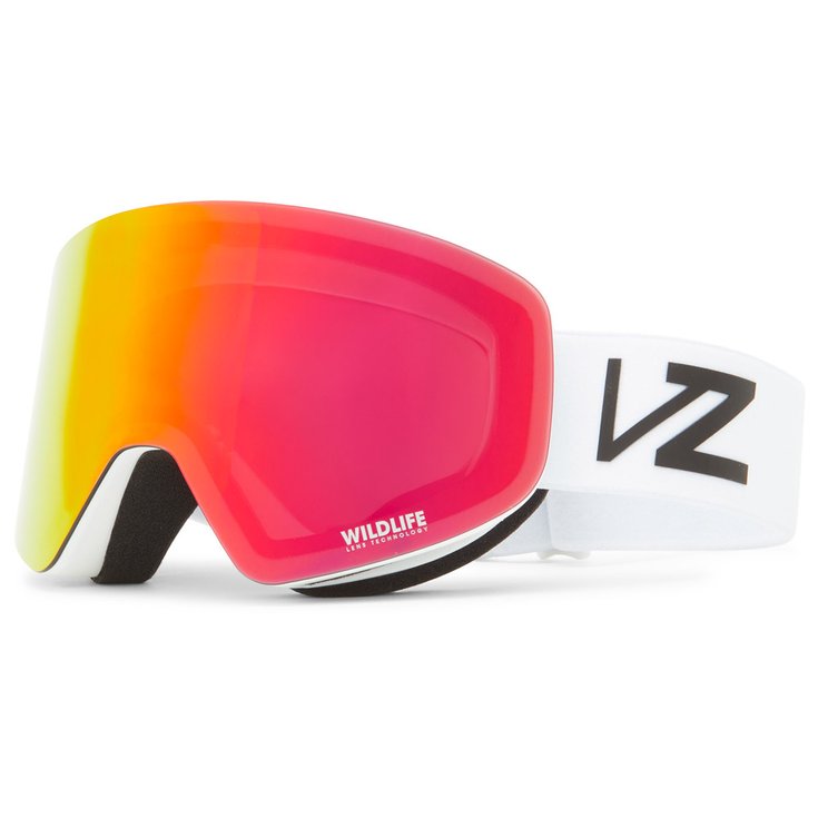 Von Zipper Masque de Ski Encore White Gloss Wildlife Fire Chrome Présentation