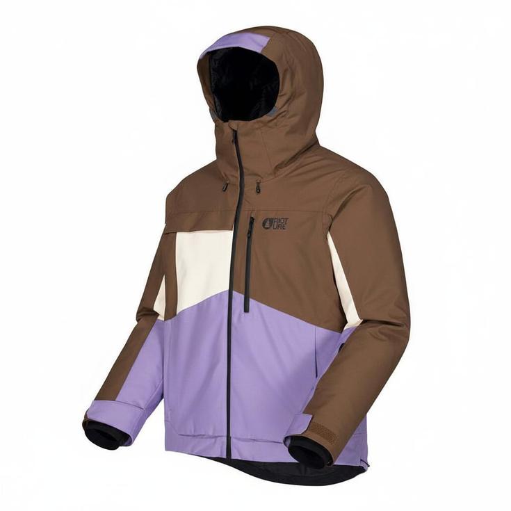 Picture Blouson Ski Seen Cocoa Brown Paisley Présentation