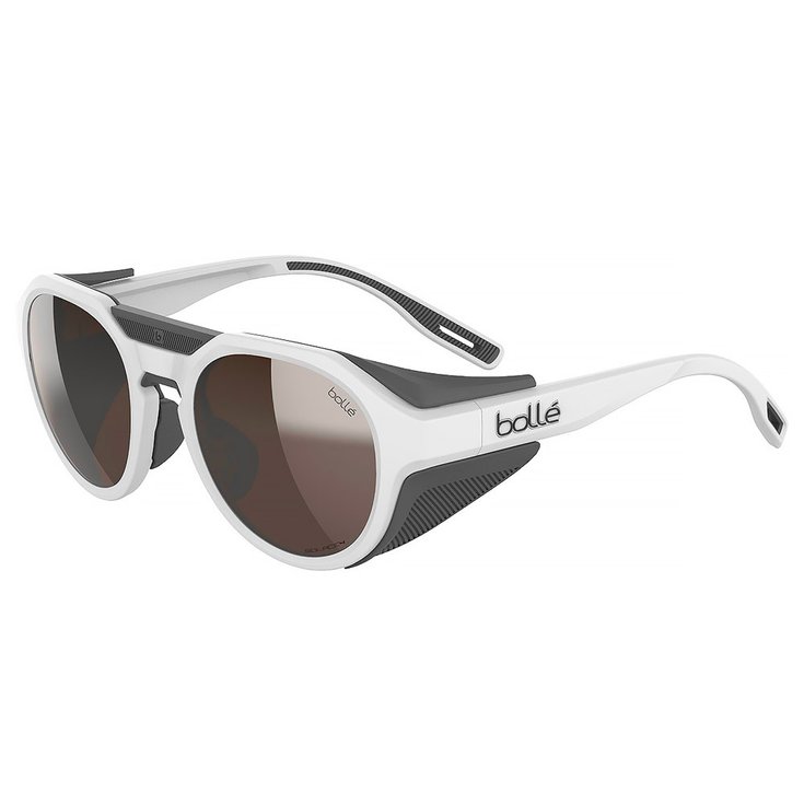 Bollé Lunettes de soleil Ascender White Matte Solace4 Brown Gun Présentation