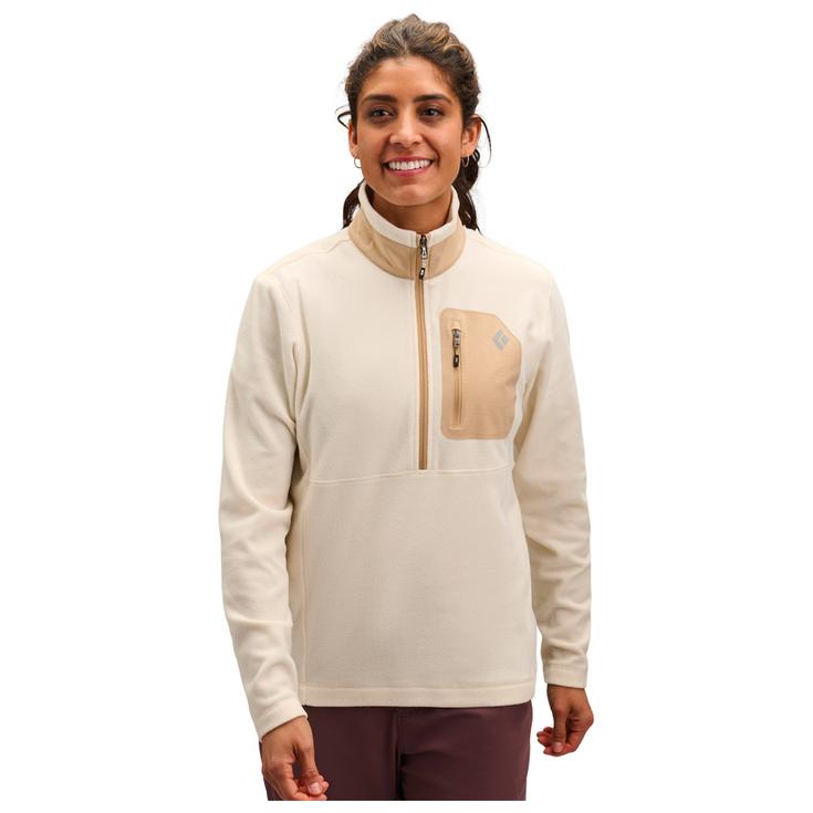 Black Diamond Polaire W's Rift Half Zip Chalk Khaki Présentation