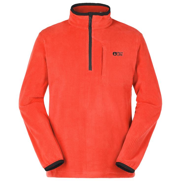 Picture Polaire Weavy 1/4 Zip Fiery Red Présentation