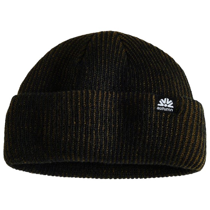 Autumn Bonnet Cord Double Roll Beanie Army Présentation