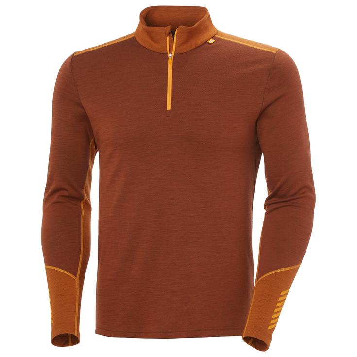Helly Hansen Sous-vêtement technique Lifa Merino Midweight 1/2 Zip Iron Oxide Présentation