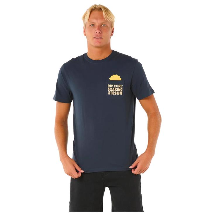 Rip Curl Tee-shirt Sun Soaker Pocket Dark Navy Présentation