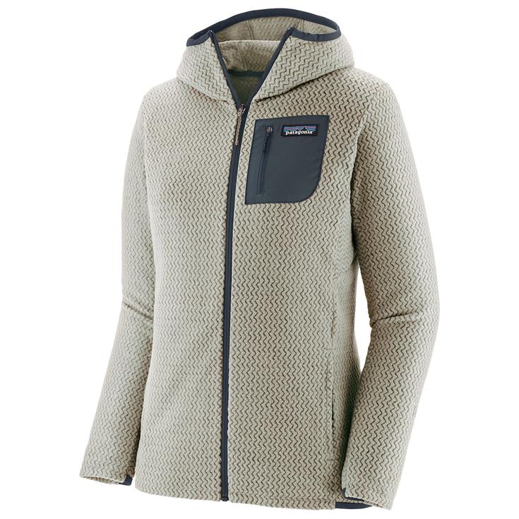 Patagonia Polaire Women's R1 Air Full-Zip Hoody Wool White Présentation