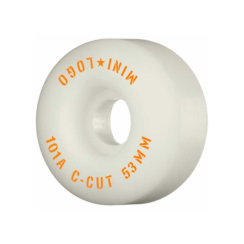 Mini Logo Roues longboard skate C-Cut 101A White Profil